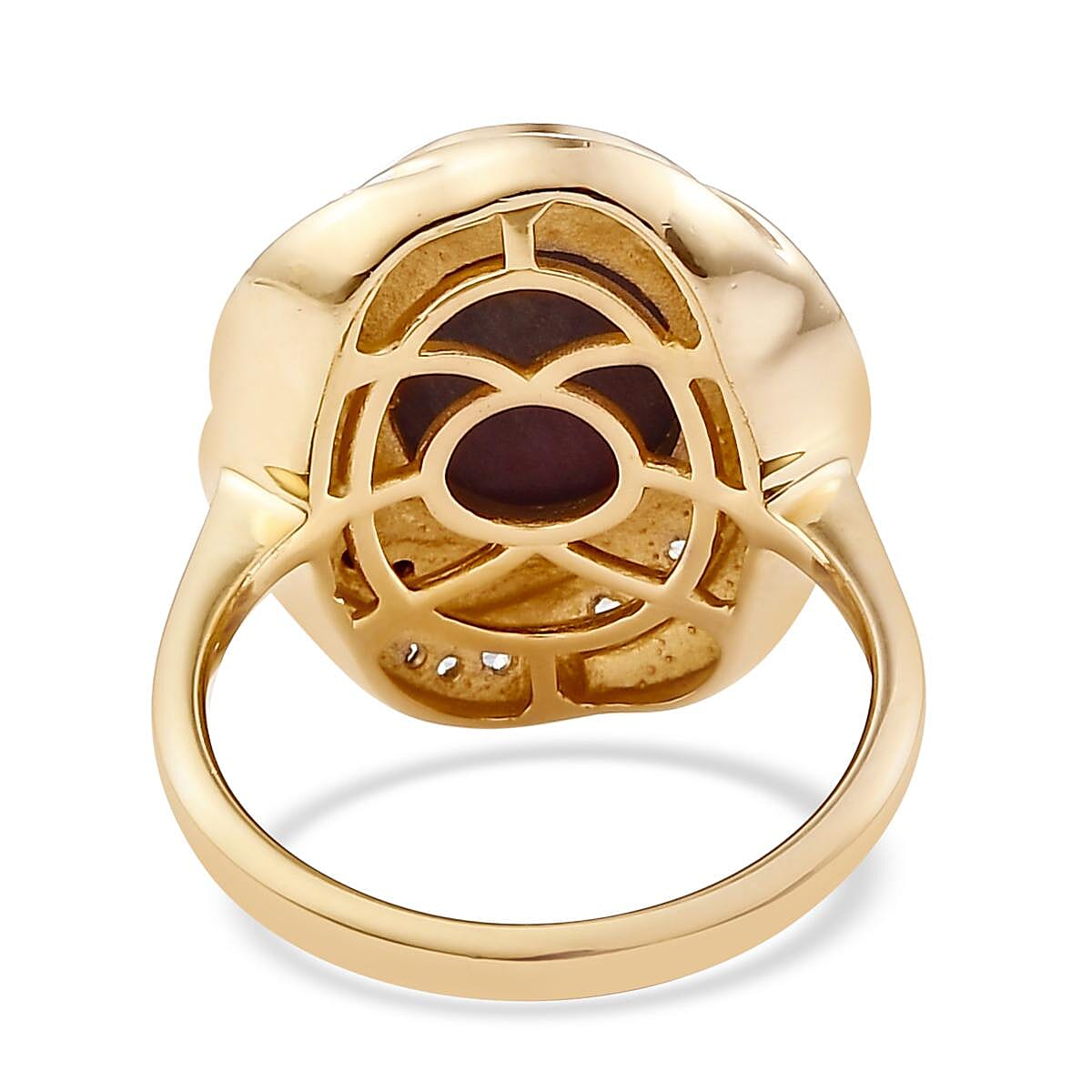 Indian Star Ruby and Multi Gemstone Ring in Vermeil Yellow Gold Over Sterling Silver (Size 7.0) 9.50 ctw image number 4