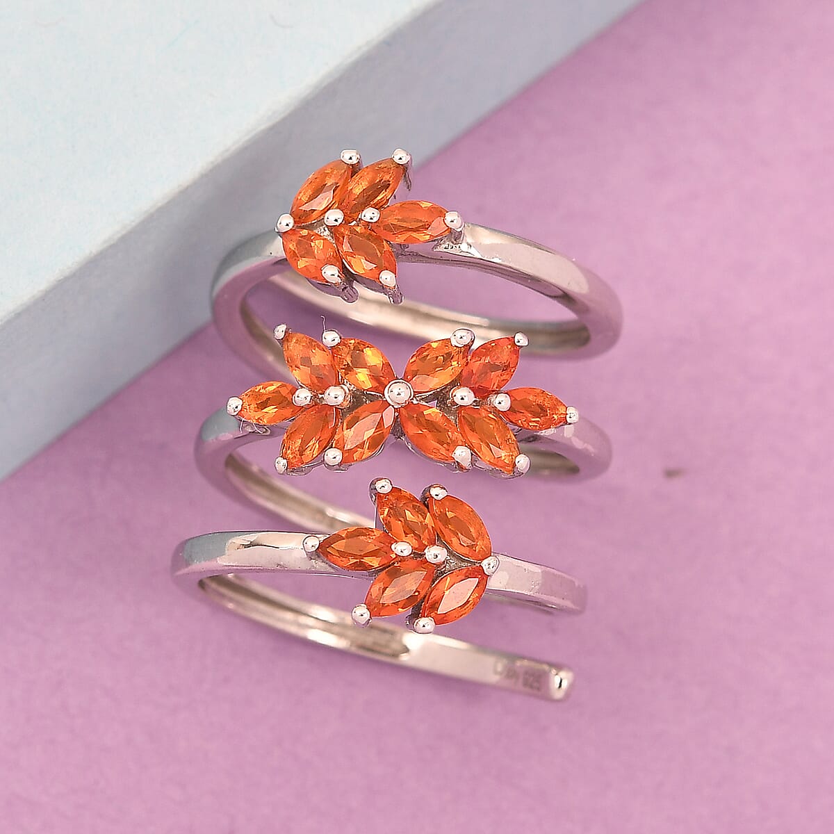 Crimson Fire Opal Ring in Platinum Over Sterling Silver (Size 8.0) 1.10 ctw image number 1