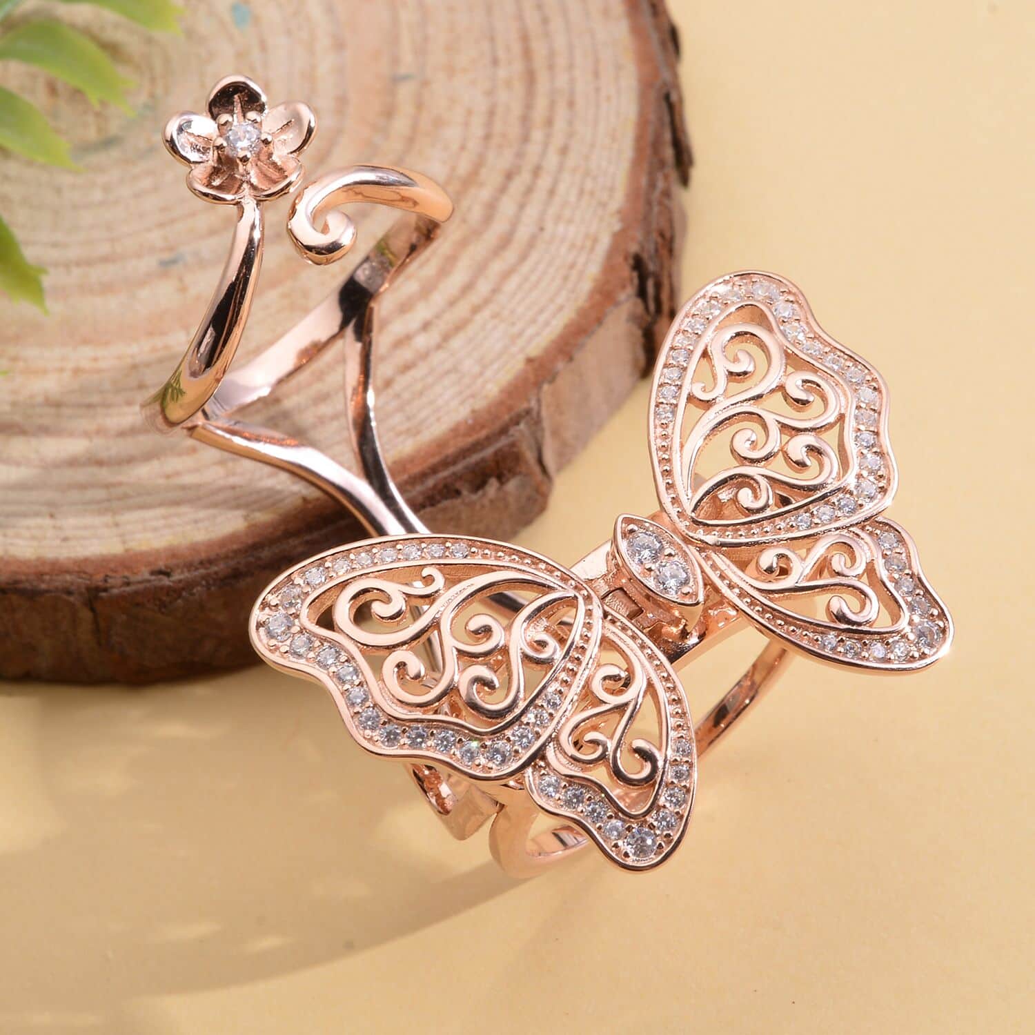 Butterfly ring moving on sale wings