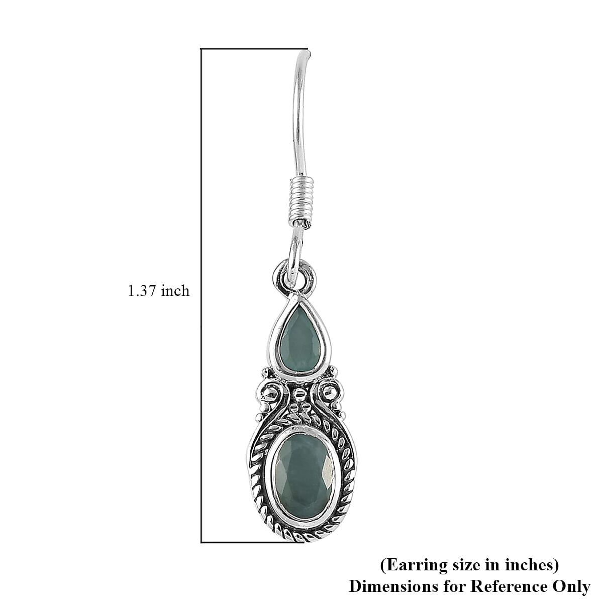 Artisan Crafted Premium Grandidierite Fancy Earrings in Sterling Silver 1.25 ctw