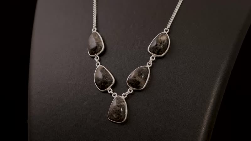 Artisan Crafted Natural Yooperlite Necklace 18-20 Inches in Sterling Silver 37.35 ctw with Free UV Flash Light