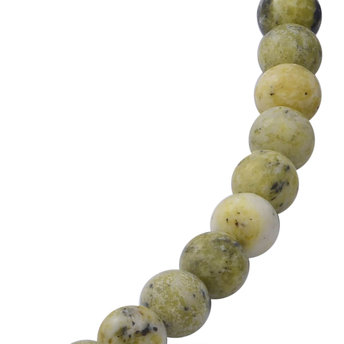 Natural Australian Jade Beaded Necklace 18 Inches in Sterling Silver 250.00 ctw image number 2