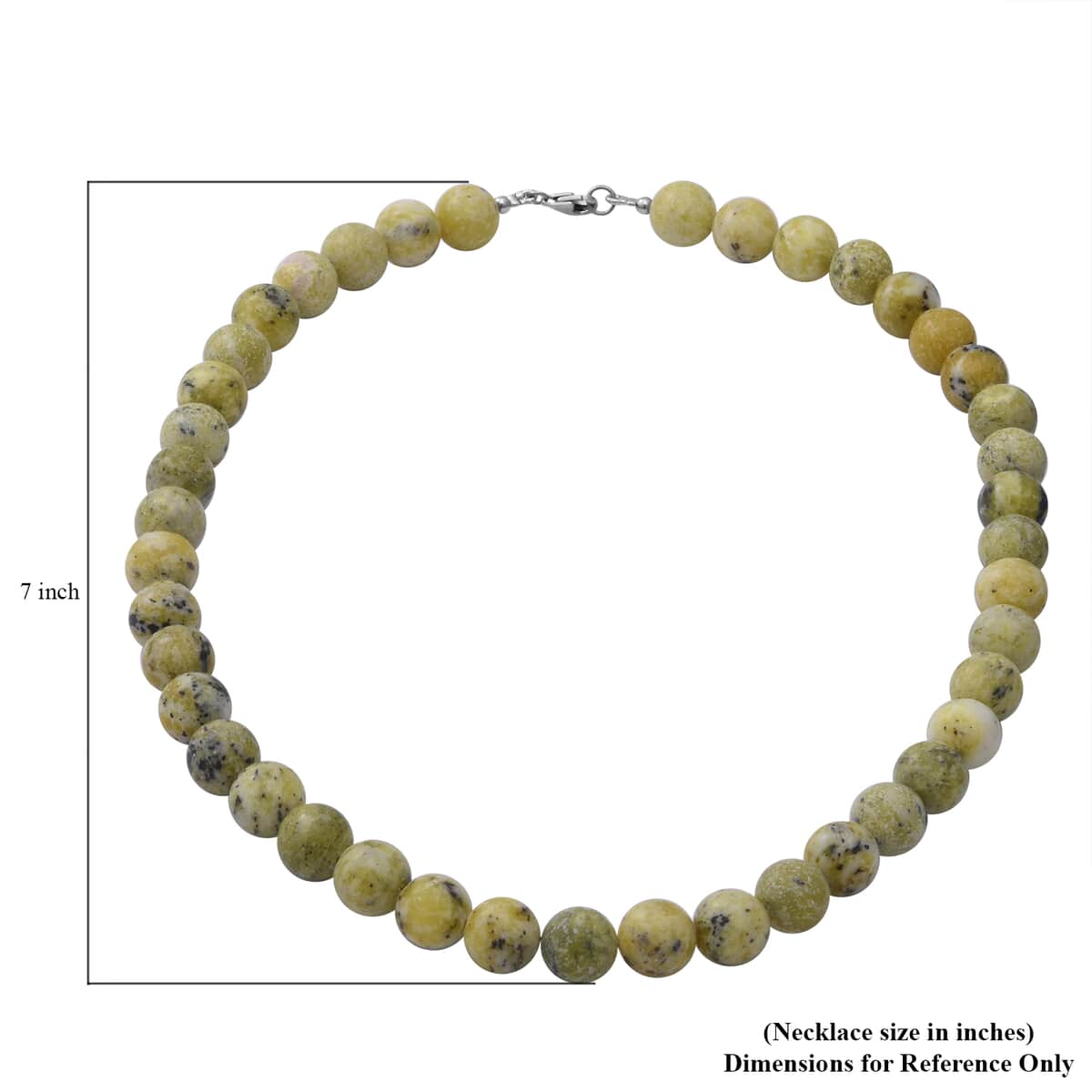 Natural Australian Jade Beaded Necklace 18 Inches in Sterling Silver 250.00 ctw image number 4