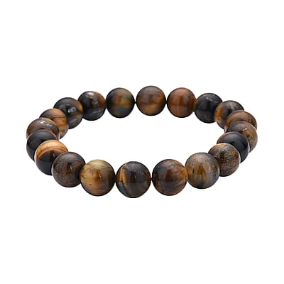 Yellow Tiger's Eye Beaded Stretch Bracelet 163.00 ctw