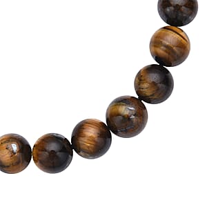 Yellow Tiger's Eye Beaded Stretch Bracelet 163.00 ctw