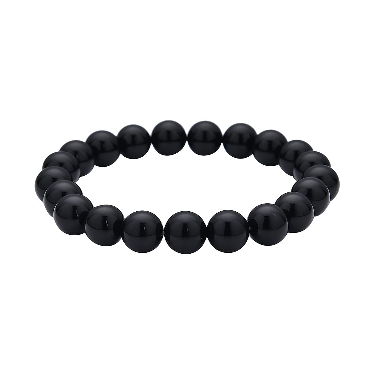 Black Onyx Beaded Stretch Bracelet 144.00 ctw image number 2