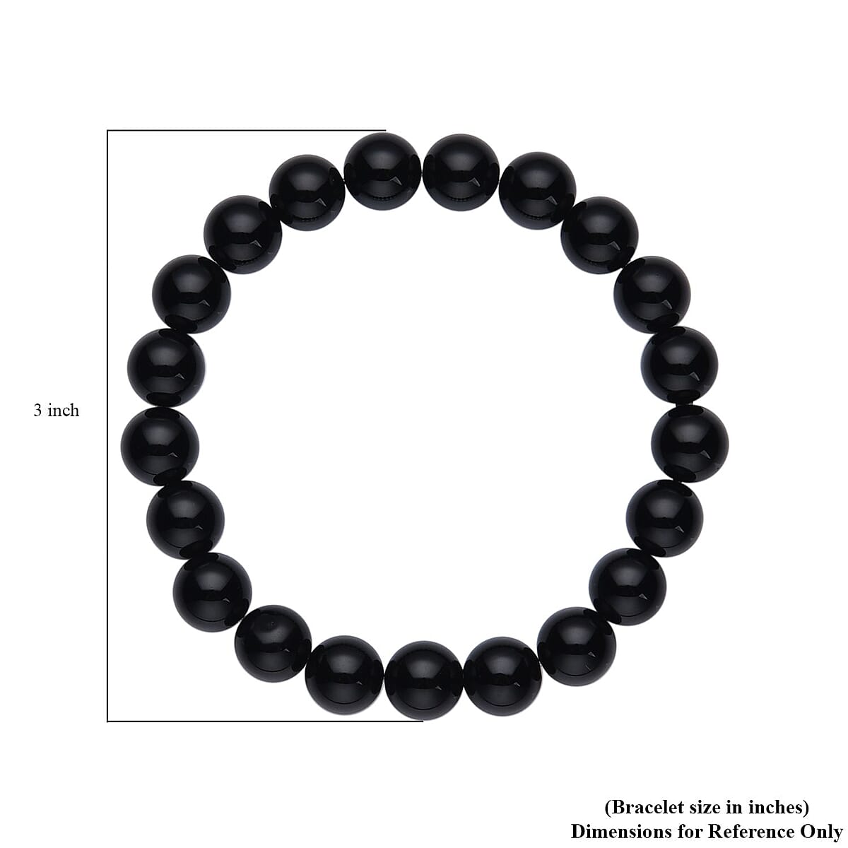  Black Onyx Beaded Stretch Bracelet 144.00 ctw image number 4