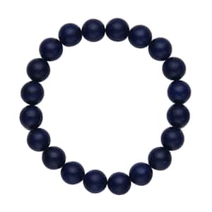 Lapis Lazuli Beaded Stretch Bracelet 156.00 ctw