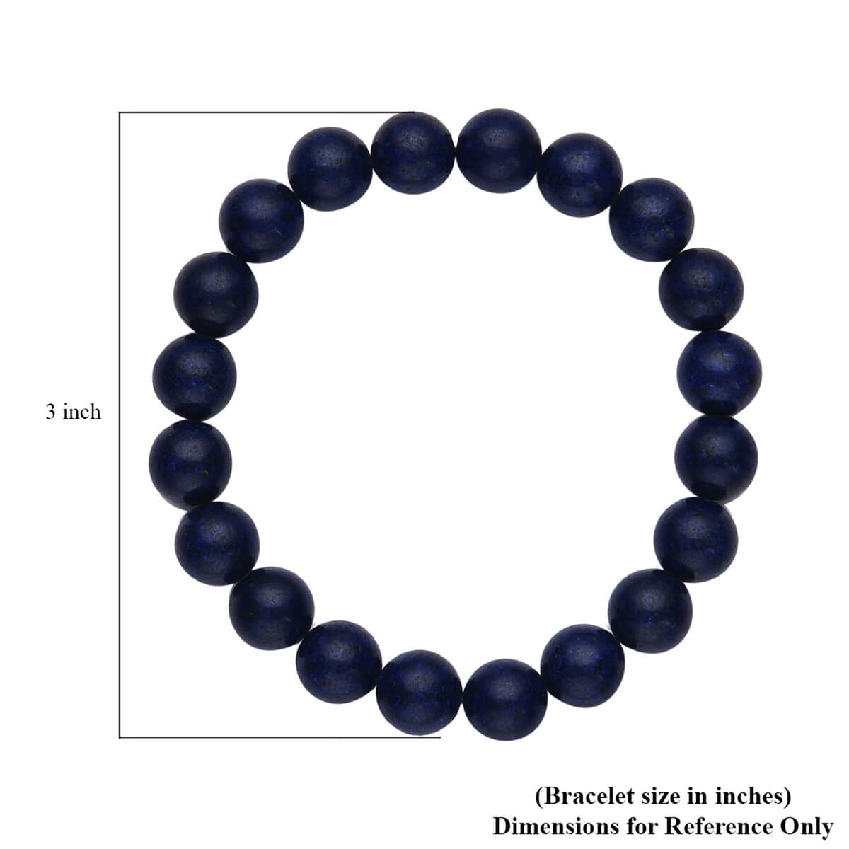 Lapis Lazuli Beaded Stretch Bracelet 156.00 ctw image number 4