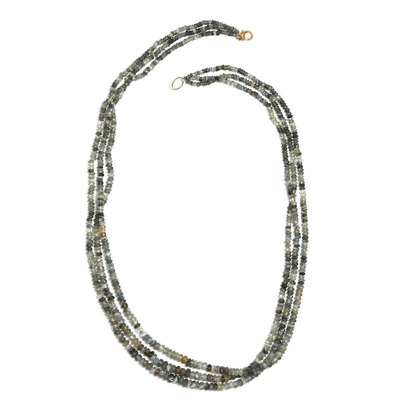 Luxoro 10K Yellow Gold AAA Narsipatnam Alexandrite Beaded Necklace 18 Inches 120.00 ctw