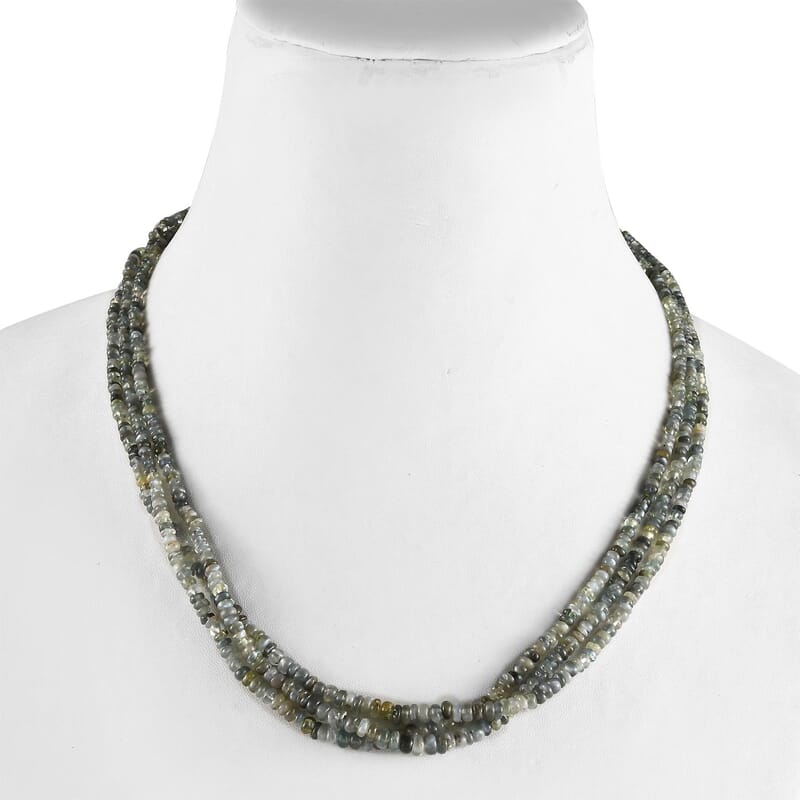 Luxoro 10K Yellow Gold AAA Narsipatnam Alexandrite Beaded Necklace 18 Inches 120.00 ctw
