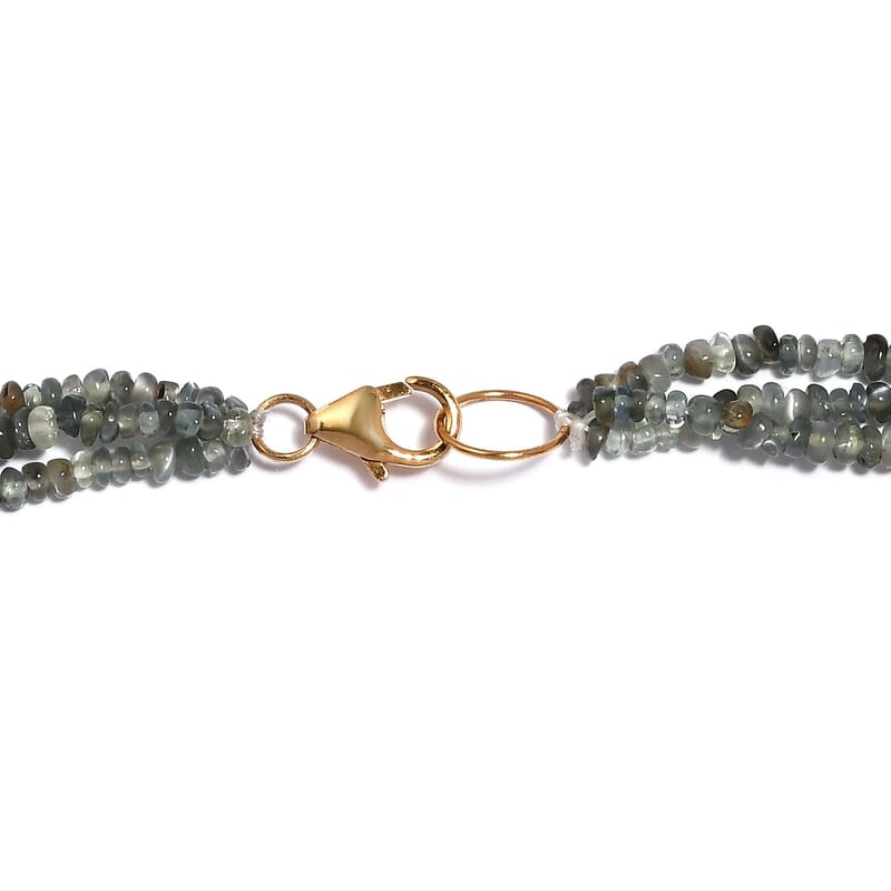 Luxoro 10K Yellow Gold AAA Narsipatnam Alexandrite Beaded Necklace 18 Inches 120.00 ctw