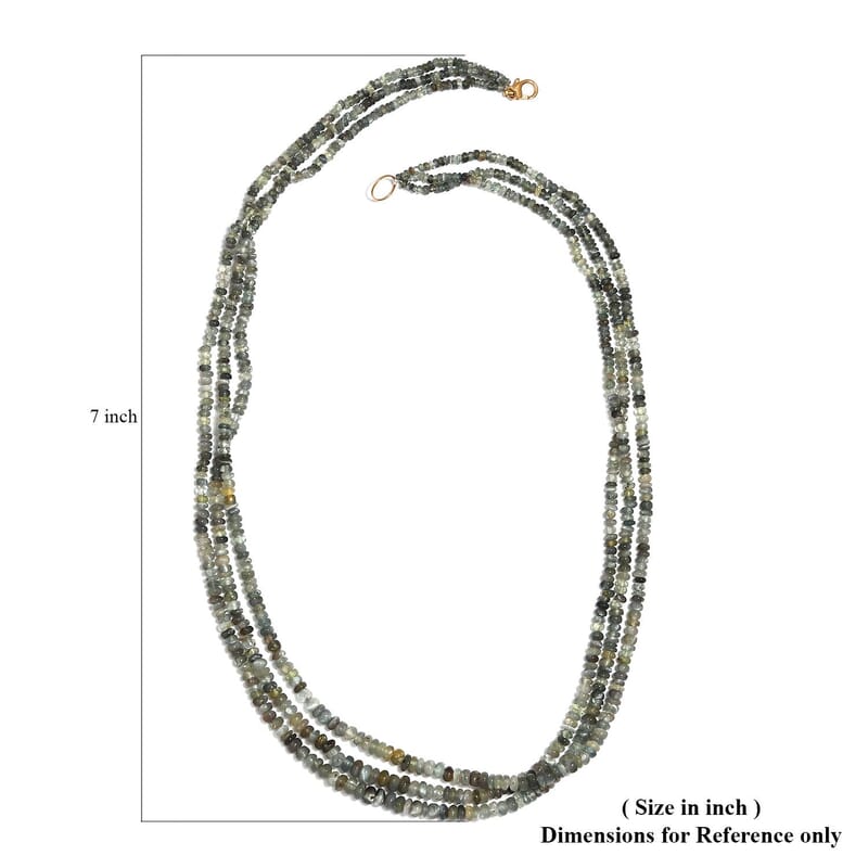 Luxoro 10K Yellow Gold AAA Narsipatnam Alexandrite Beaded Necklace 18 Inches 120.00 ctw