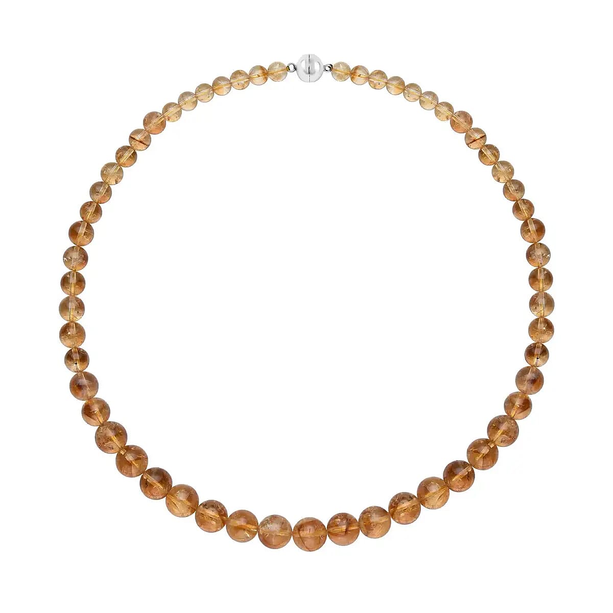 Buy Brazilian Citrine 8-12mm Beaded Necklace 20 Inches in