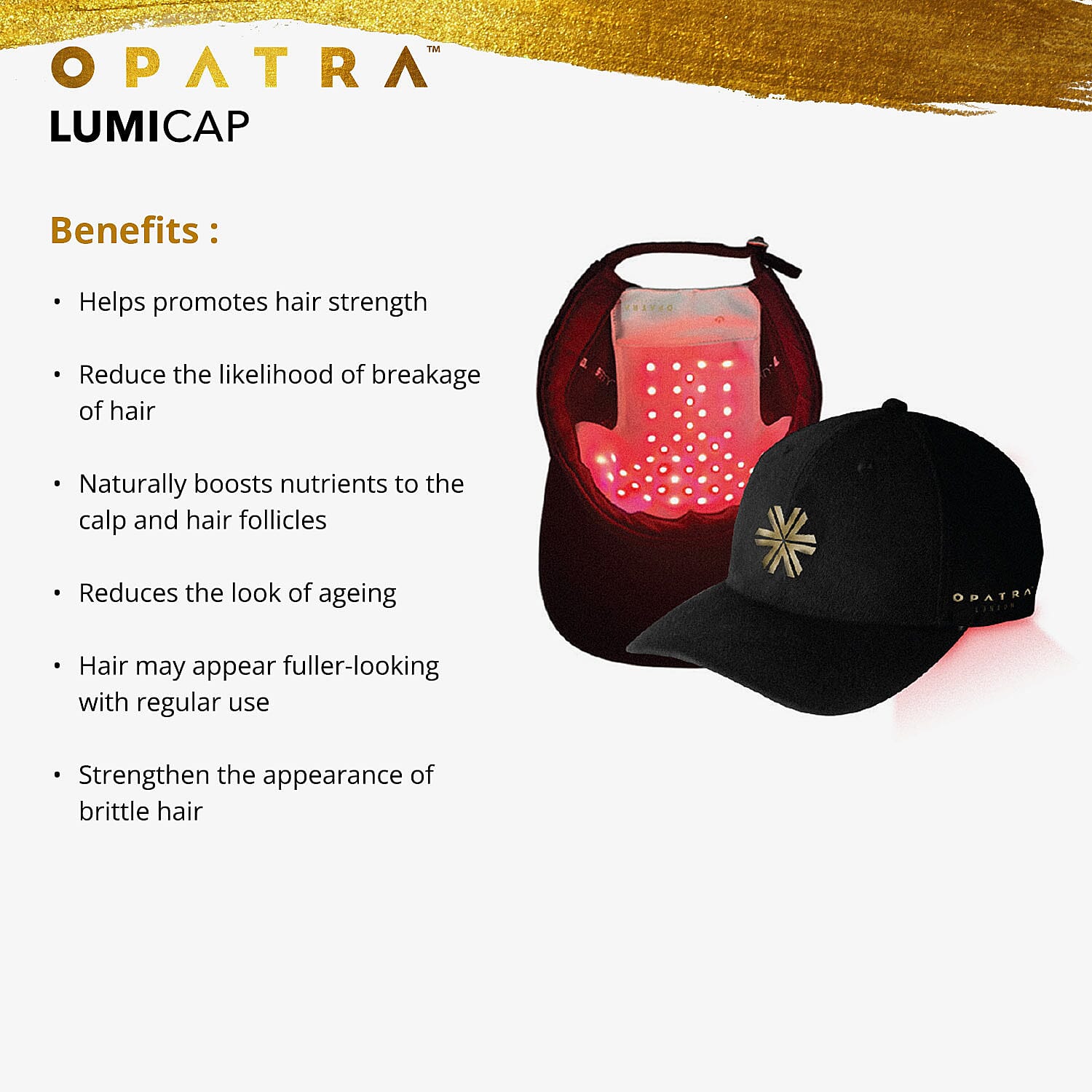Opatra LumiCap Red Light Therapy Hair Regrowth Cap