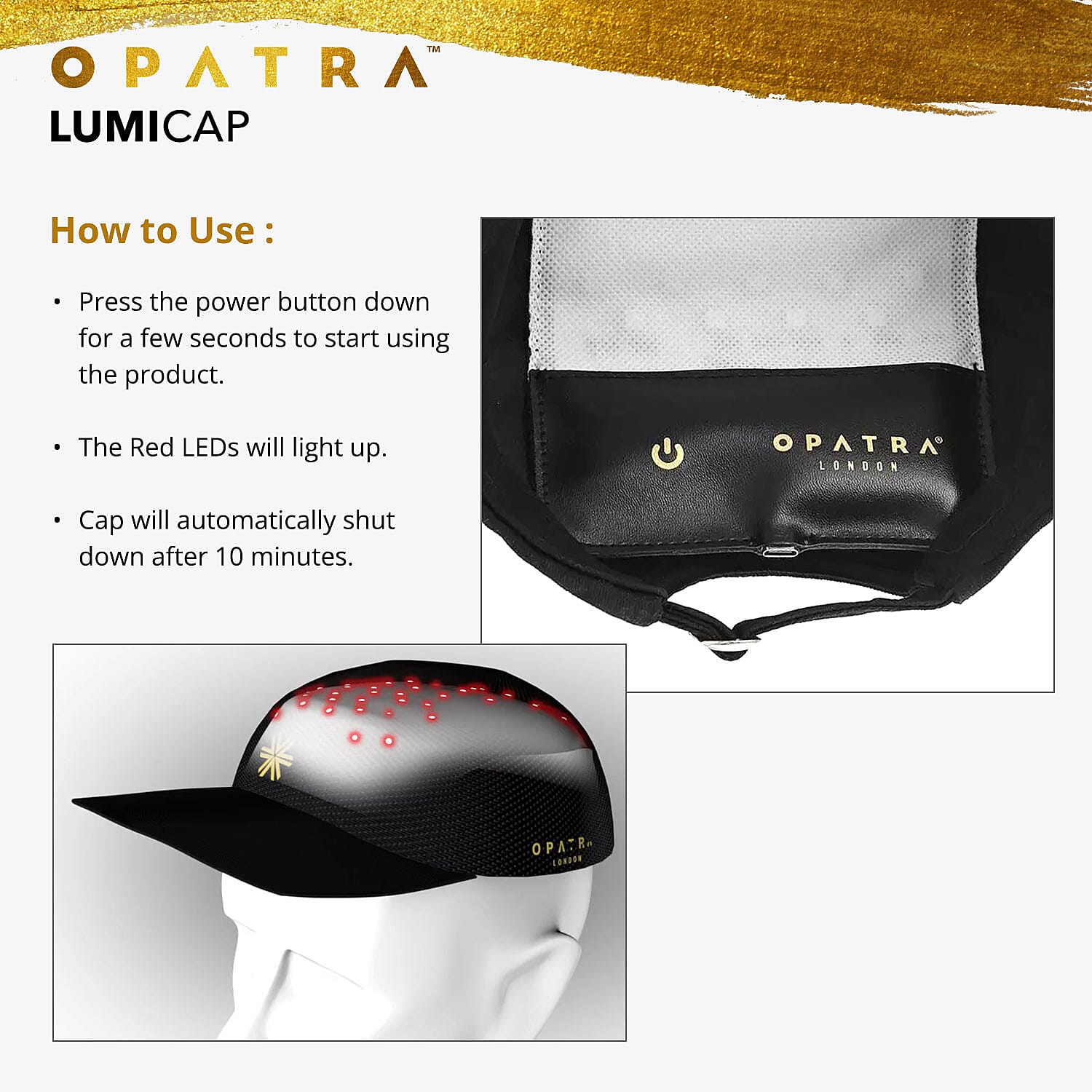Opatra LumiCap Red Light Therapy Hair Regrowth Cap