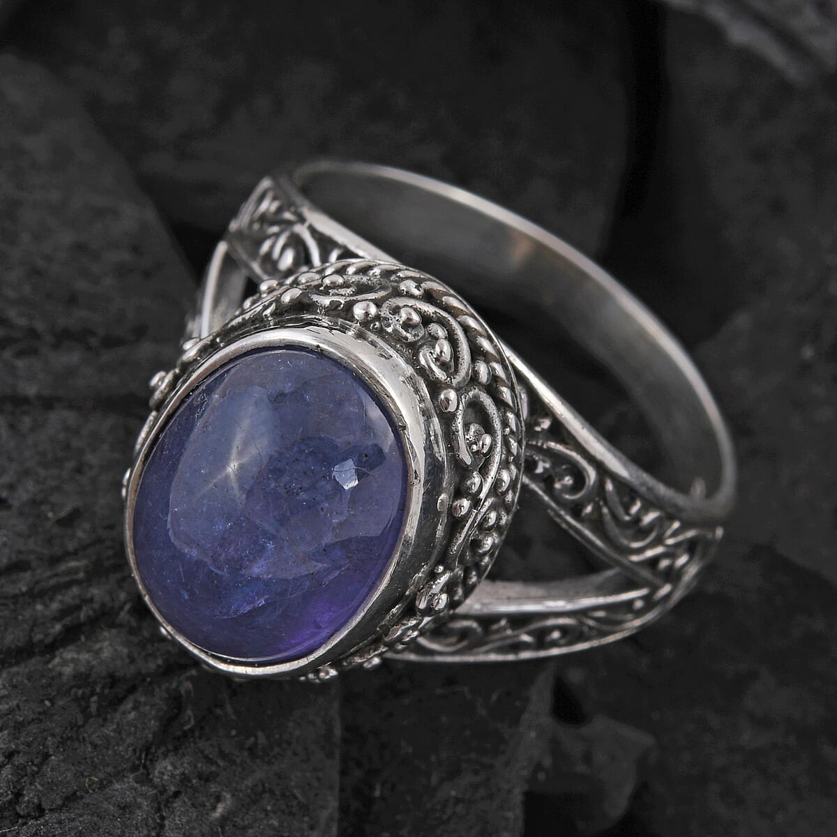 BALI LEGACY Tanzanite Ring in Sterling Silver 7 Grams 7.50 ctw image number 1