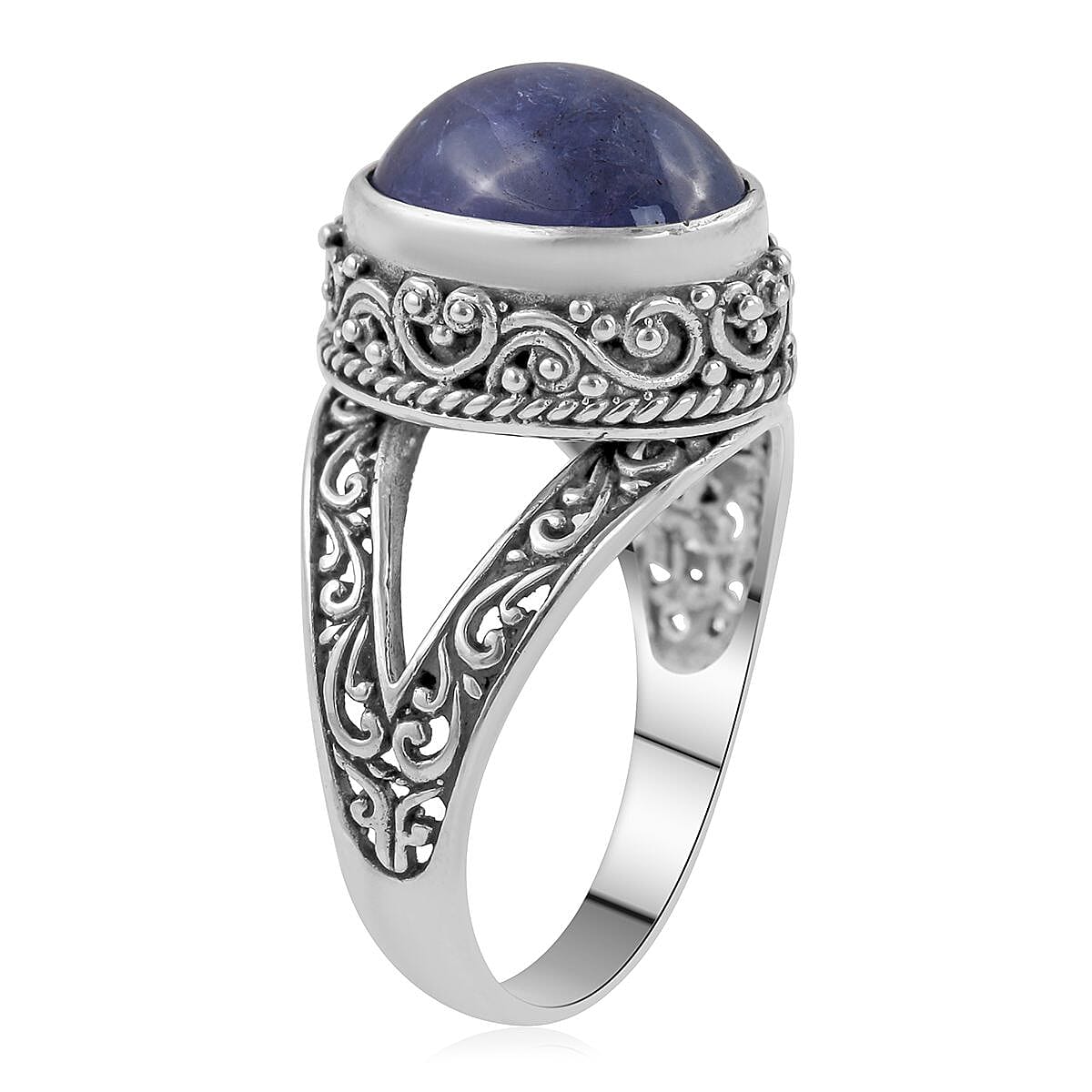 BALI LEGACY Tanzanite Ring in Sterling Silver 7 Grams 7.50 ctw image number 3