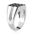 Thai Black Spinel Men's Ring in Stainless Steel (Size 11.0) 2.25 ctw image number 3