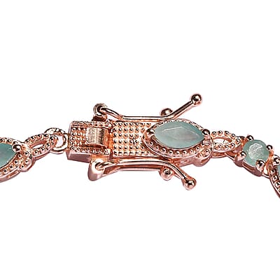 Grandidierite Bracelet in Vermeil Rose Gold Over Sterling Silver (7.25 In) 4.15 ctw