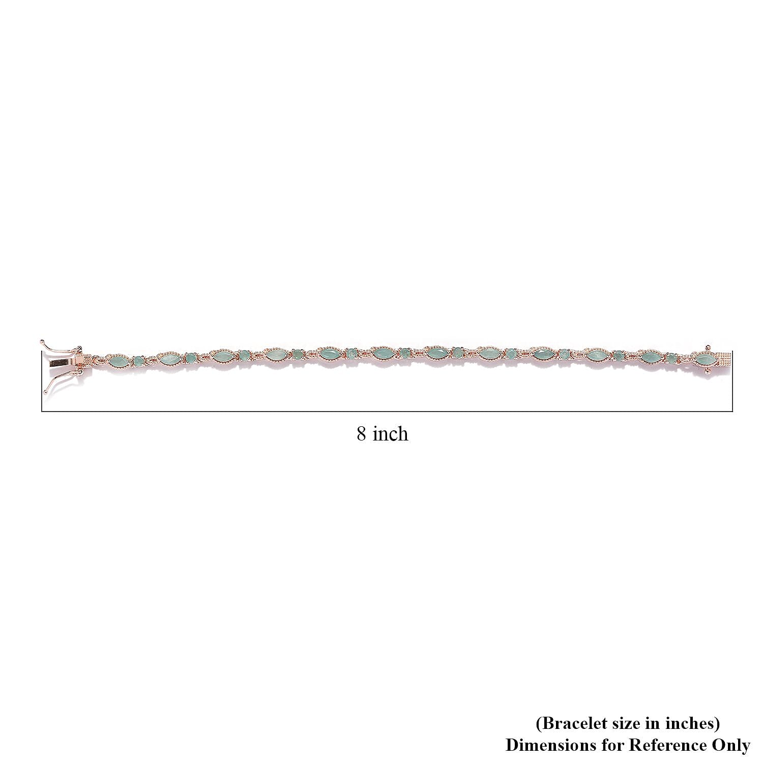 Grandidierite Bracelet in Vermeil Rose Gold Over Sterling Silver (7.25 In) 4.15 ctw