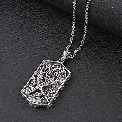 Bali Legacy Sterling Silver Dragonfly Pendant 22.10 Grams