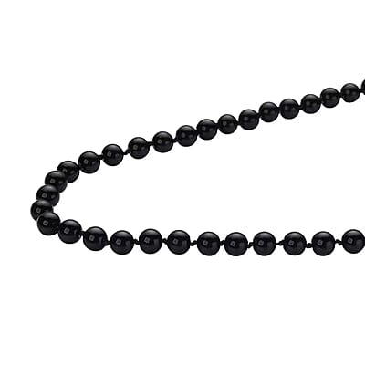 Enhanced Black Agate Beaded Endless Necklace 34 Inches 332.00 ctw