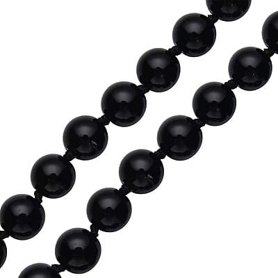 Enhanced Black Agate Beaded Endless Necklace 34 Inches 332.00 ctw