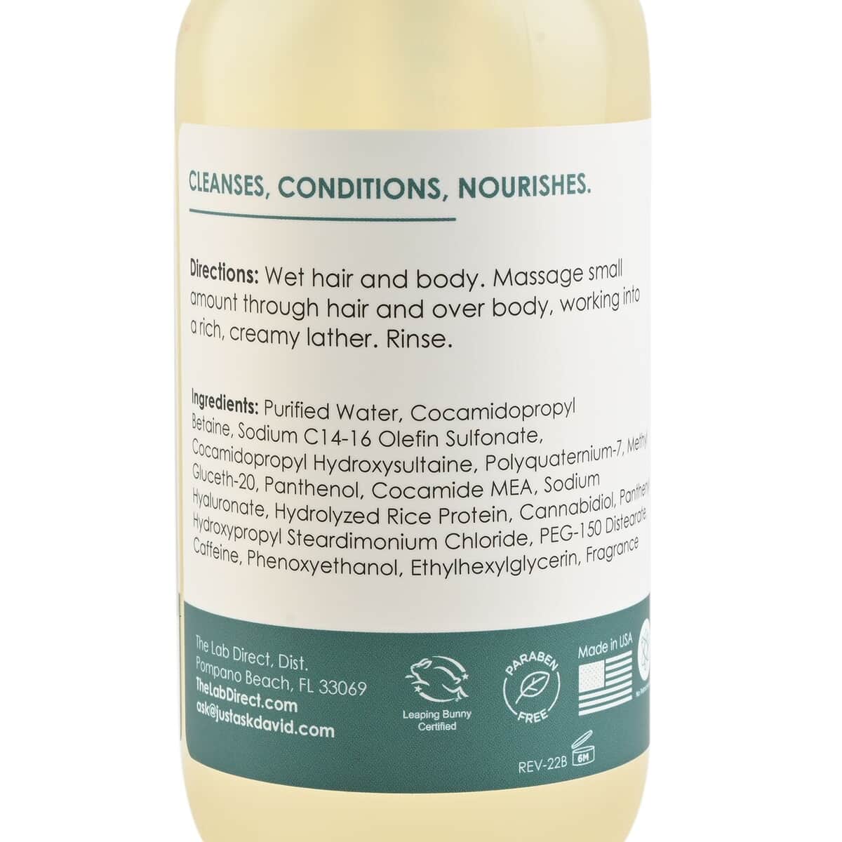 The Lab Direct Mens CBD 3 in 1 Shampoo, Conditioner, Body Wash image number 2