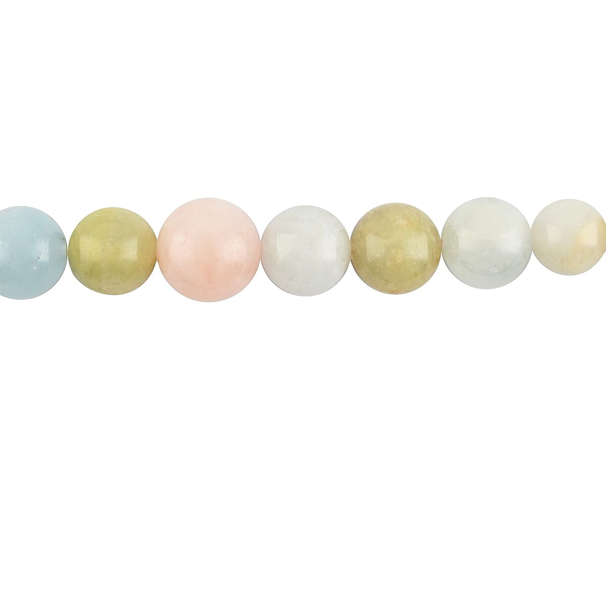 Multi-Beryl Beaded Necklace (20 Inches) in Rhodium Over Stainless Steel 180.50 ctw , Tarnish-Free, Waterproof, Sweat Proof Jewelry image number 2