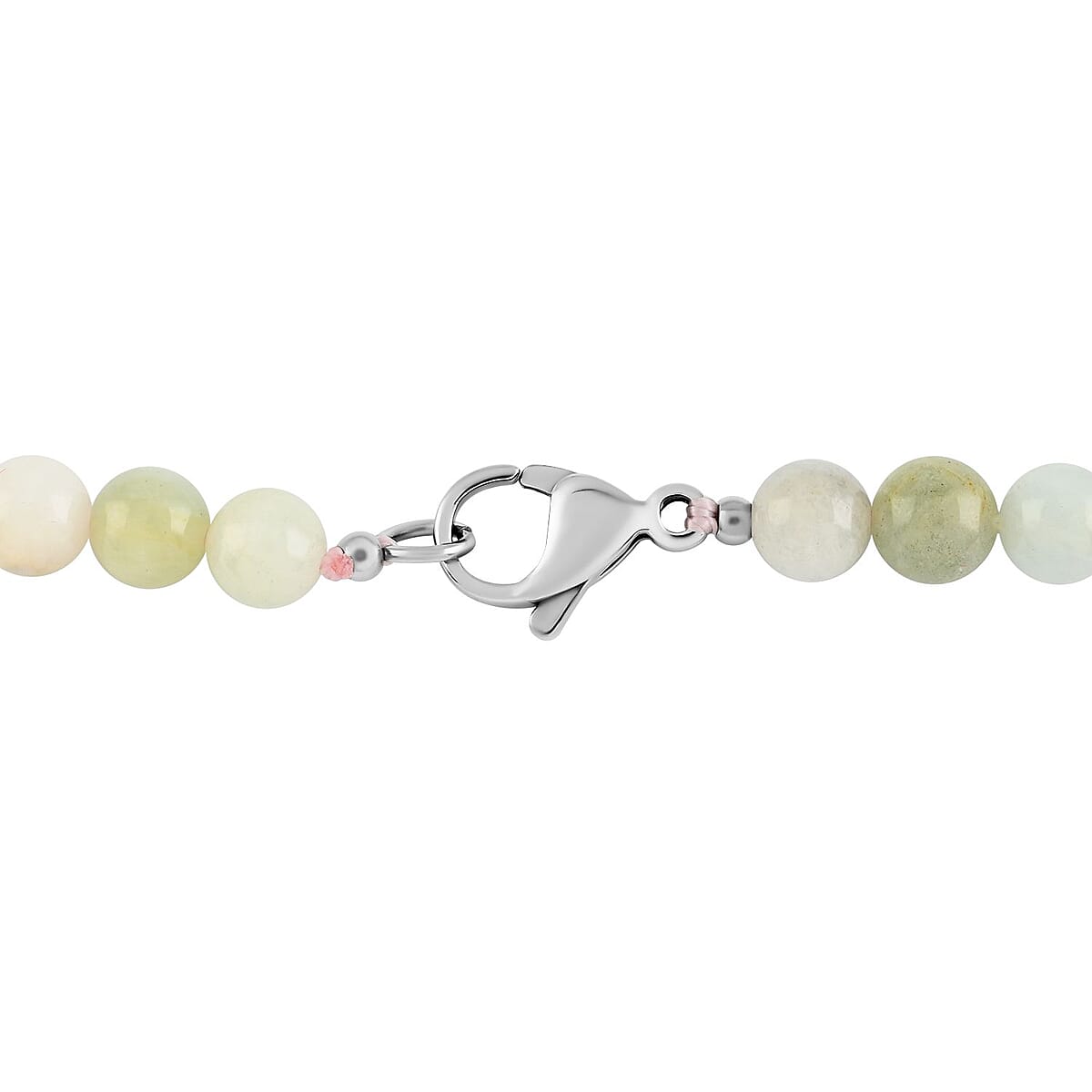 Multi-Beryl Beaded Necklace (20 Inches) in Rhodium Over Stainless Steel 180.50 ctw , Tarnish-Free, Waterproof, Sweat Proof Jewelry image number 3