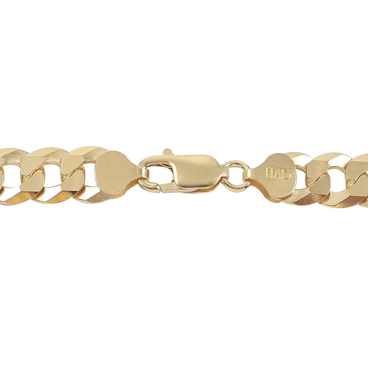 Italian 14K Yellow Gold Over Sterling Silver Jumbo Curb Necklace 28 Inches 66.60 Grams image number 3