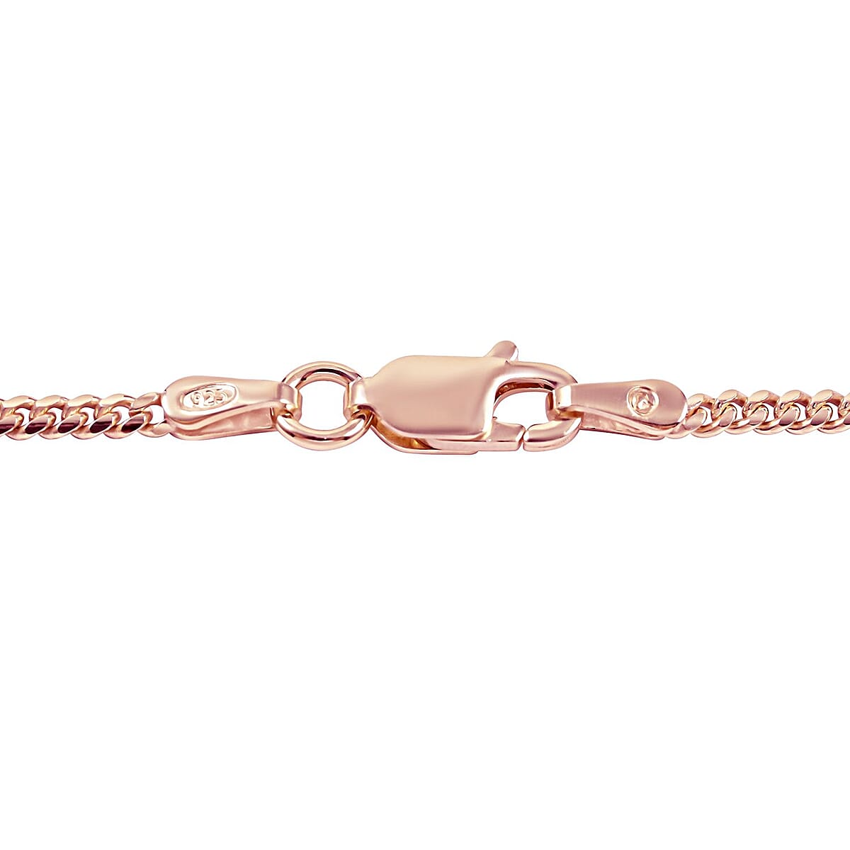 Italian 14K Rose Gold Over Sterling Silver 1mm Domed Curb Necklace 20 Inches 5.70 Grams image number 3