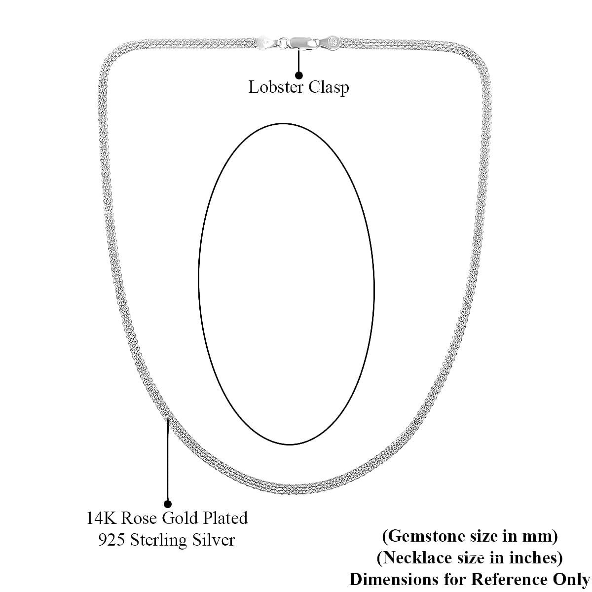 Italian Sterling Silver Pave 4 Lines Bismark Necklace (18 Inches) (5.70 g) image number 5