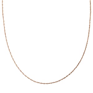 Italian 14K RG Over Sterling Silver .75mm Rope Necklace 30 Inches 3 Grams