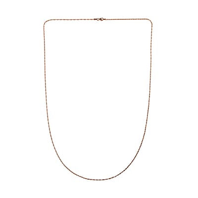 Italian 14K RG Over Sterling Silver .75mm Rope Necklace 30 Inches 3 Grams