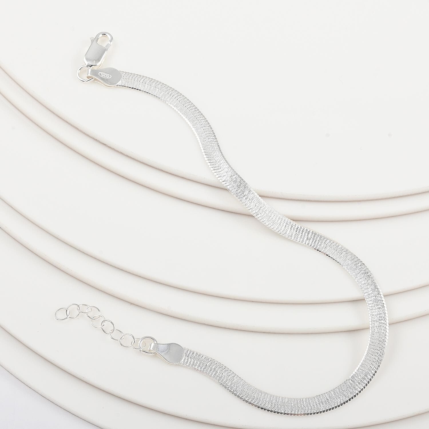 Italian Sterling Silver Bracelet (7.00 In) 3.80 Grams