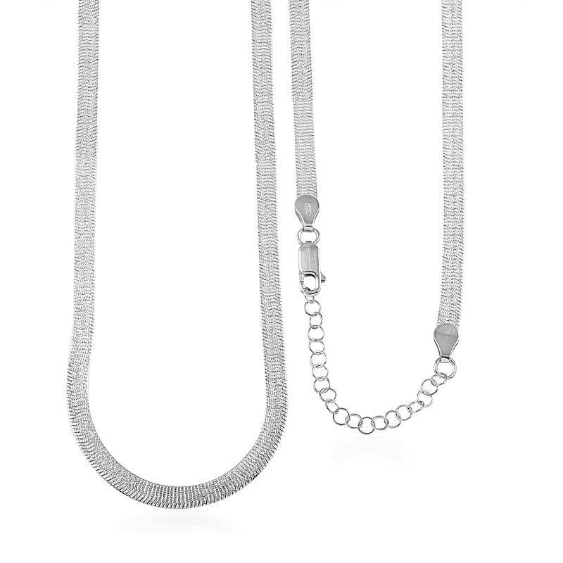 Italian Sterling Silver Necklace 18 Inches 9 Grams