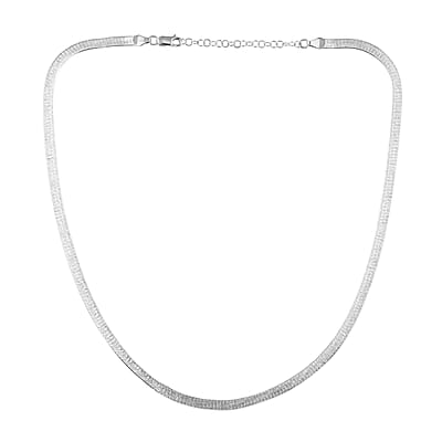 Italian Sterling Silver Necklace 18 Inches 9 Grams