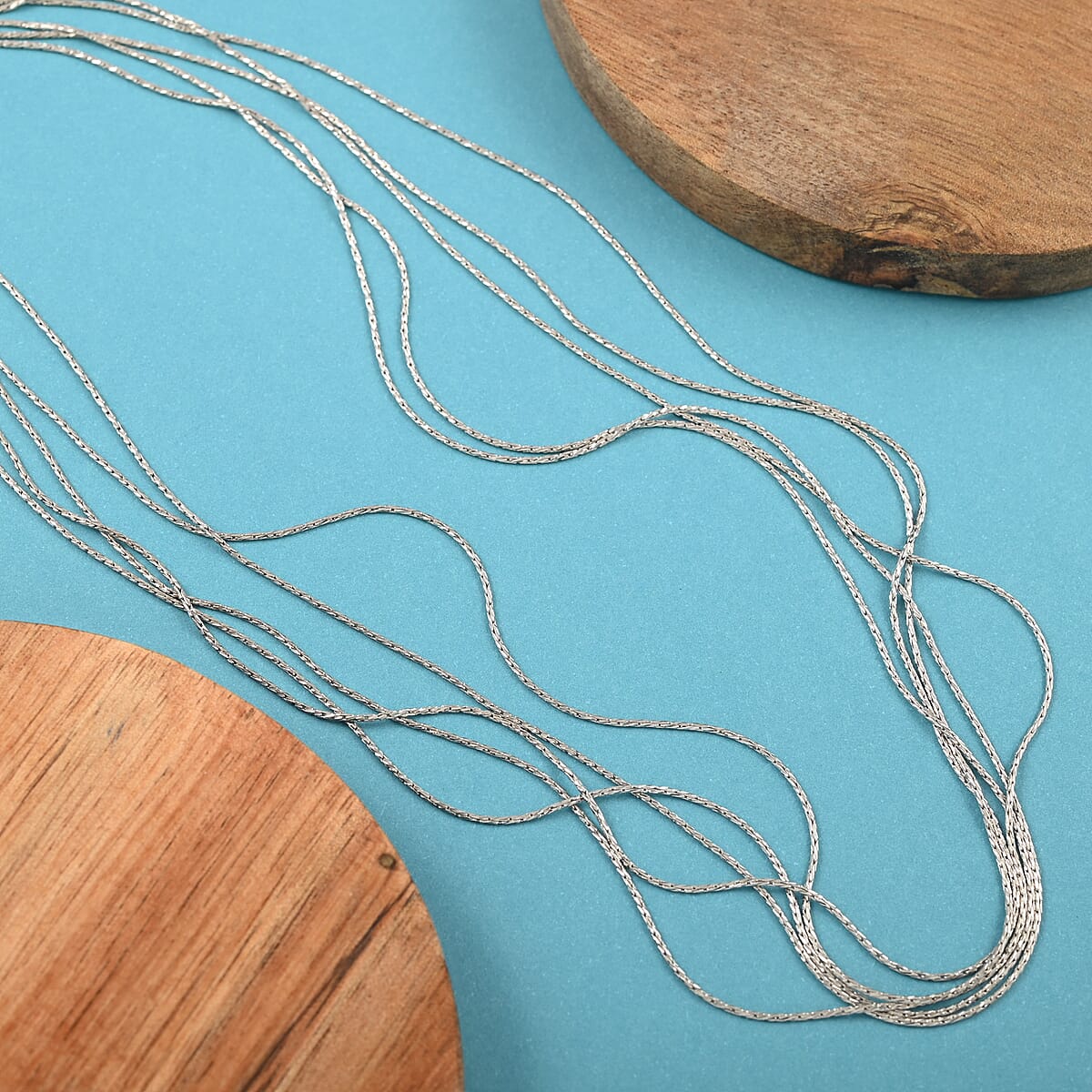 Italian 14K Rose Gold Over Sterling Silver 0.85mm Sparkle Chain Necklace 18 Inches 8.50 Grams image number 1