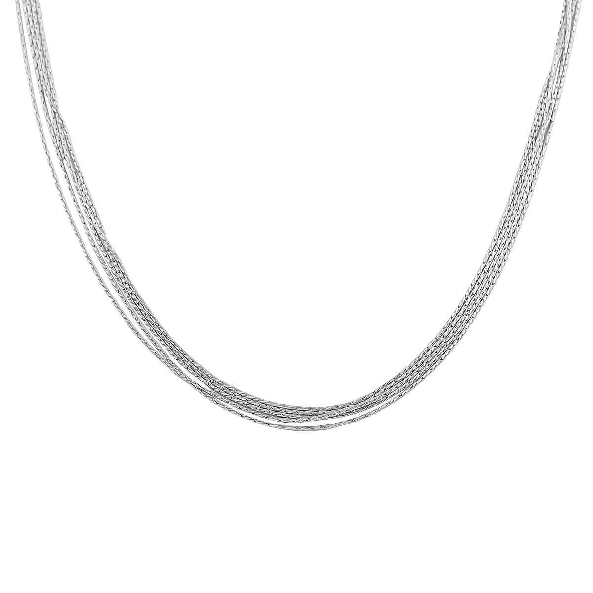 Italian 14K Rose Gold Over Sterling Silver 0.85mm Sparkle Chain Necklace 18 Inches 8.50 Grams image number 3