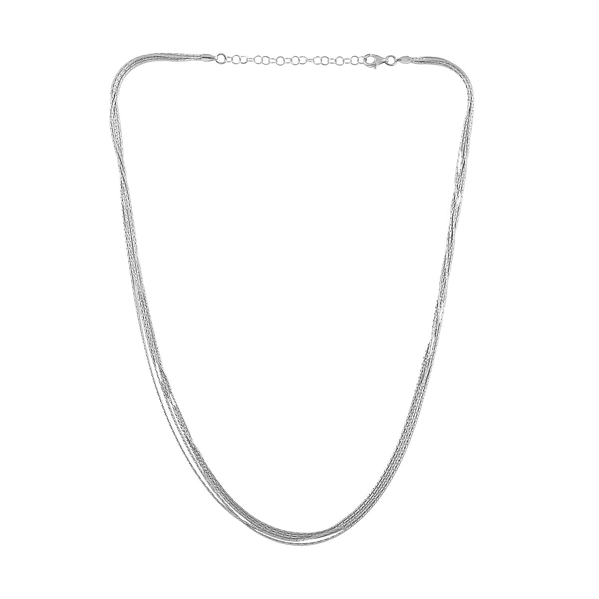 Italian 14K Rose Gold Over Sterling Silver 0.85mm Sparkle Chain Necklace 18 Inches 8.50 Grams image number 5