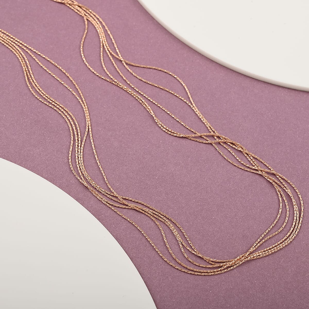 Italian 14K Rose Gold Over Sterling Silver 0.85mm Sparkle Chain Necklace 18 Inches 8.50 Grams image number 1