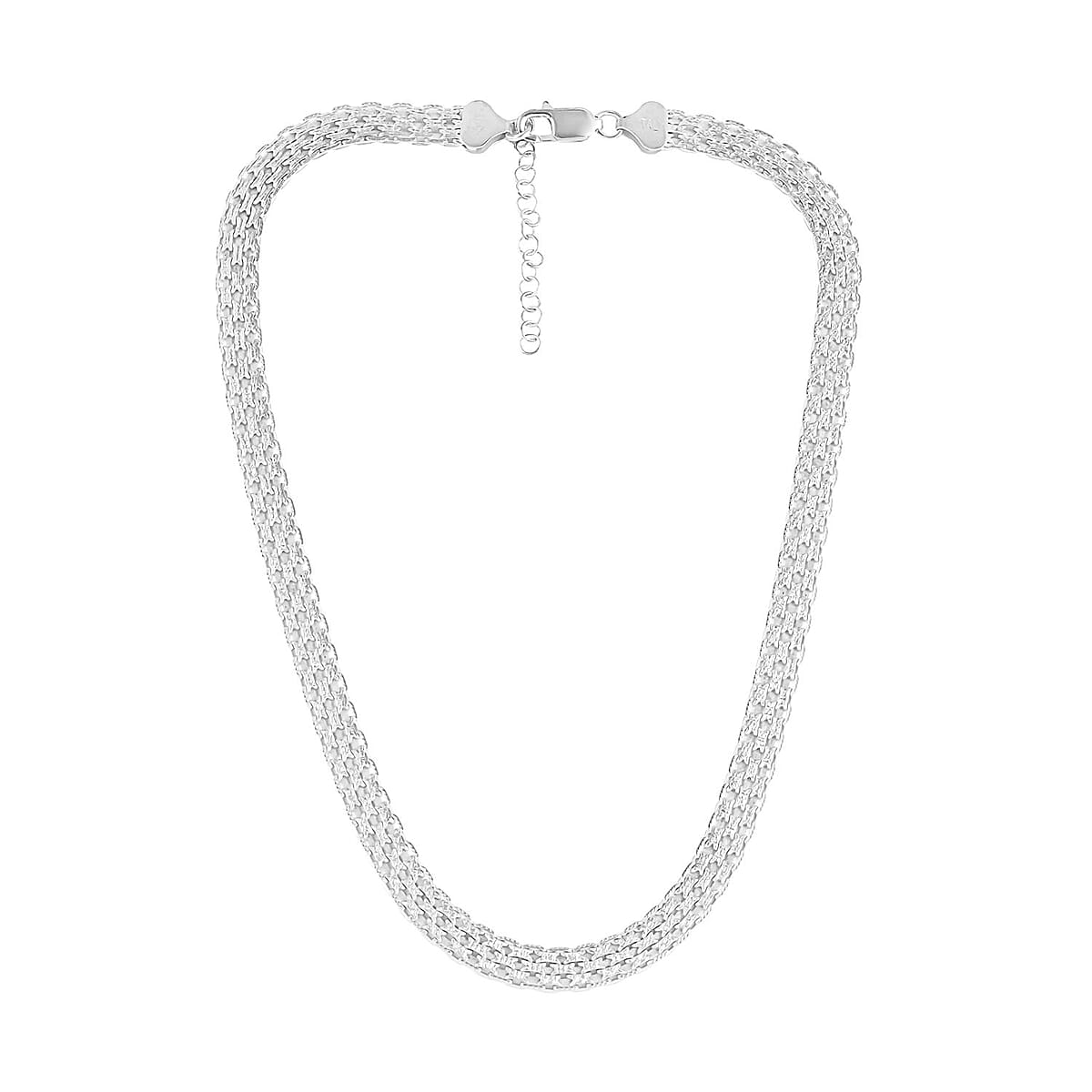 Italian Sterling Silver Necklace (18 Inches) (12.50 g) image number 4