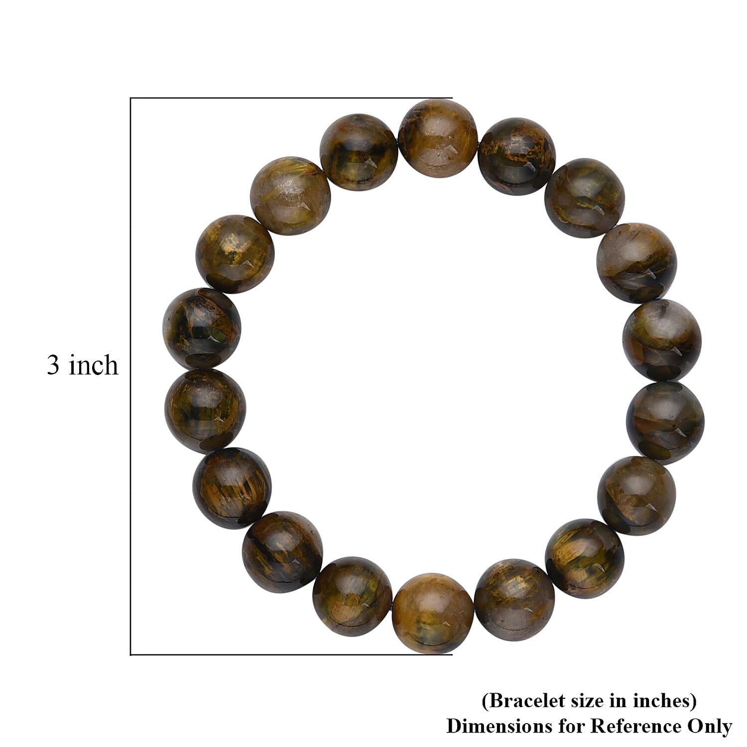 Pietersite Beaded Stretch Bracelet 200.00 ctw