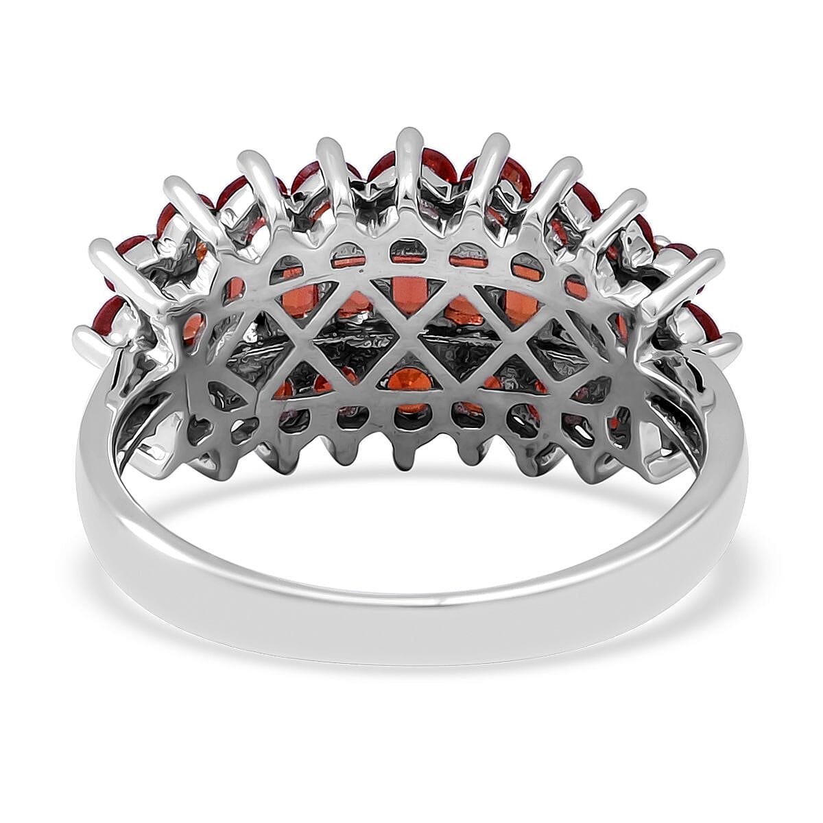Red Sapphire Ring in Sterling Silver (Size 6.0) 2.80 ctw image number 3