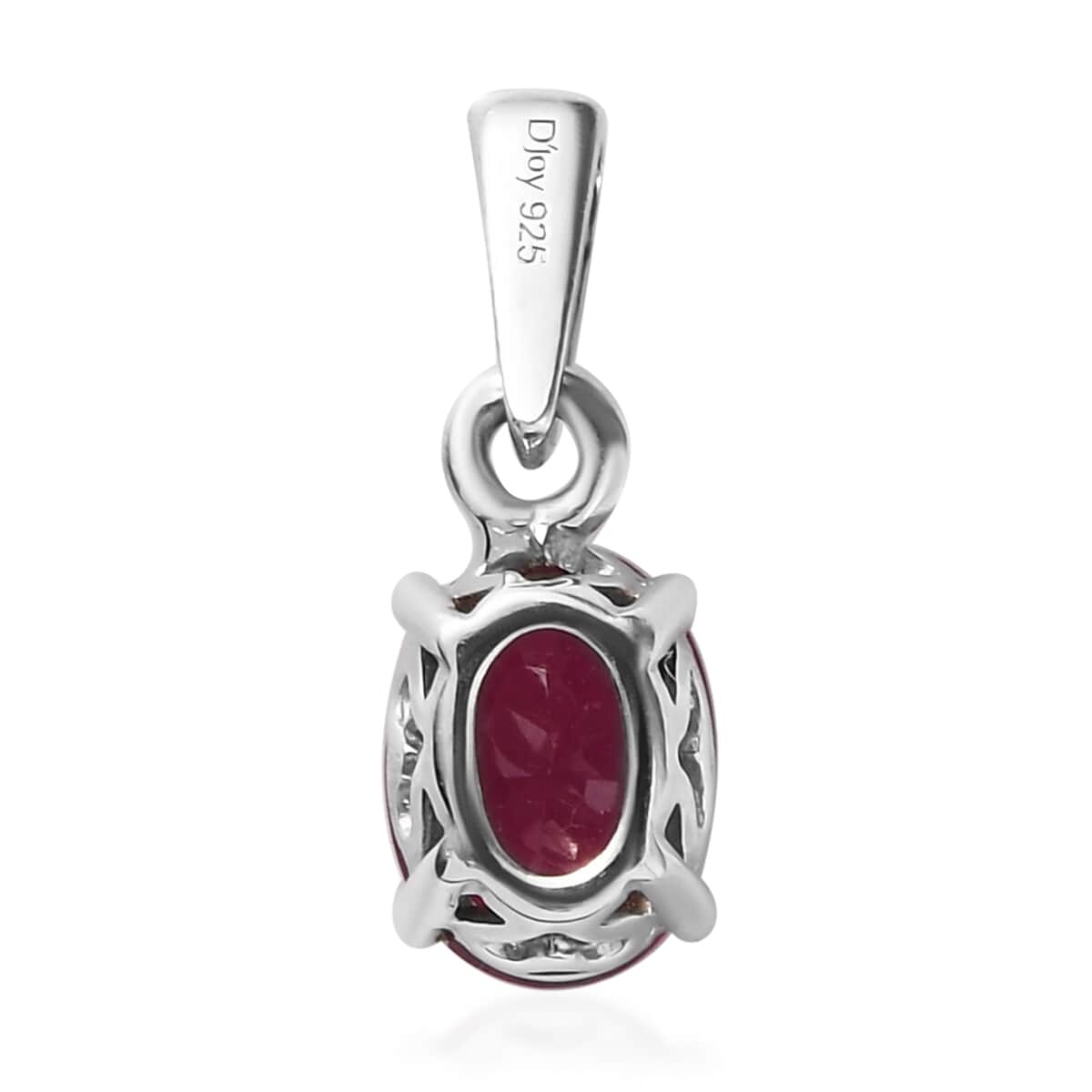 Niassa Ruby (FF) Solitaire Pendant in Platinum Over Sterling Silver 1.85 ctw image number 3