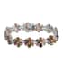 Multi-Tourmaline Floral Bracelet in Platinum Over Sterling Silver (8.00 In) 18.05 Grams 29.40 ctw image number 0
