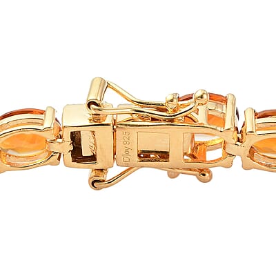Santa Ana Madeira Citrine Tennis Bracelet in Vermeil Yellow Gold Over Sterling Silver (6.50 In) 10.35 Grams 15.85 ctw