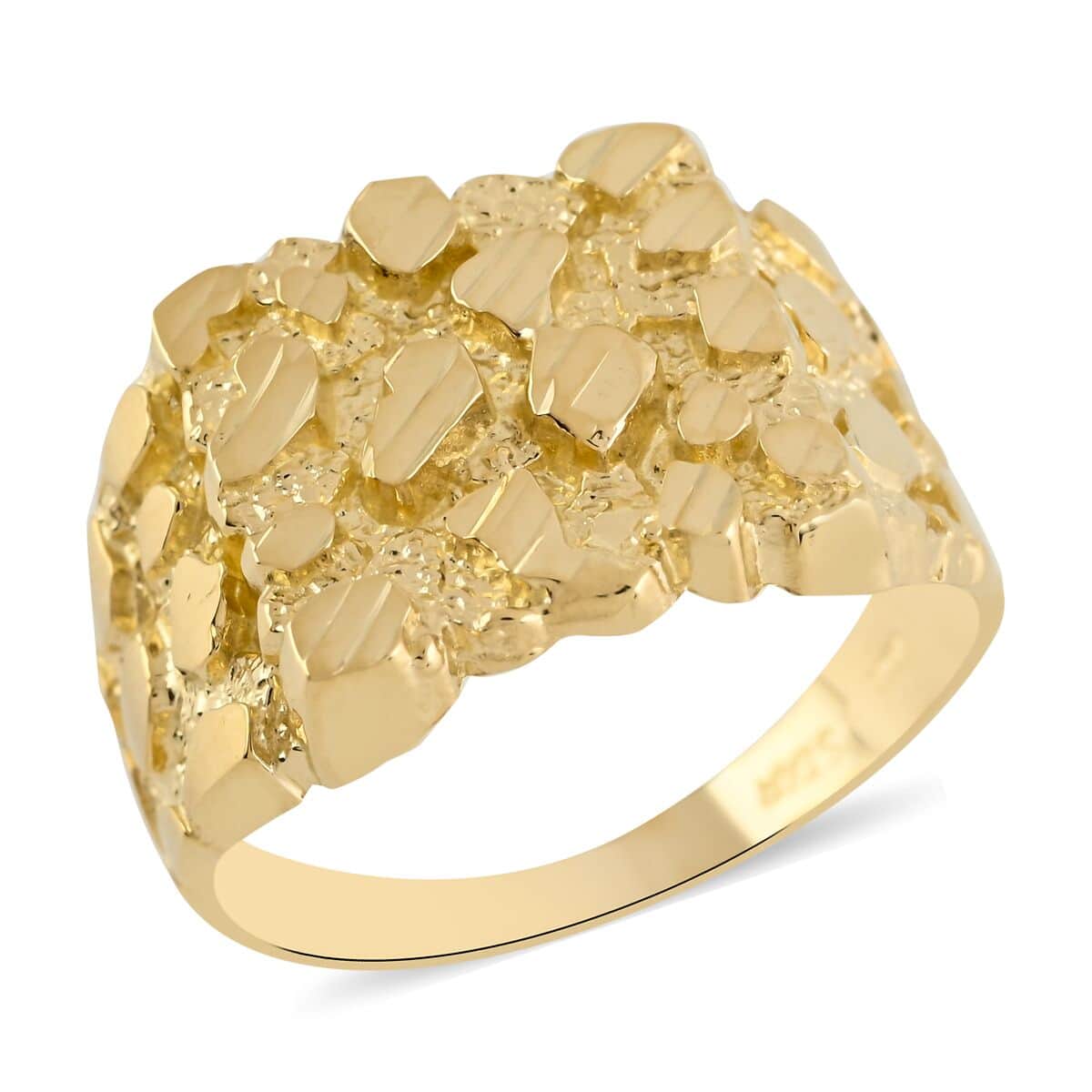 California Closeout Deal 10K Yellow Gold Nugget Men's Ring (Size 10.0) 4.10 Grams image number 0